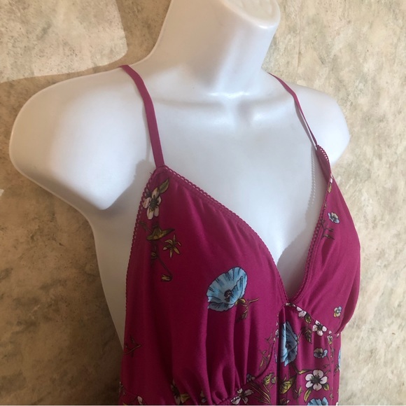 Secret Treasures Floral-Lace Back Nightgown - Picture 5 of 11